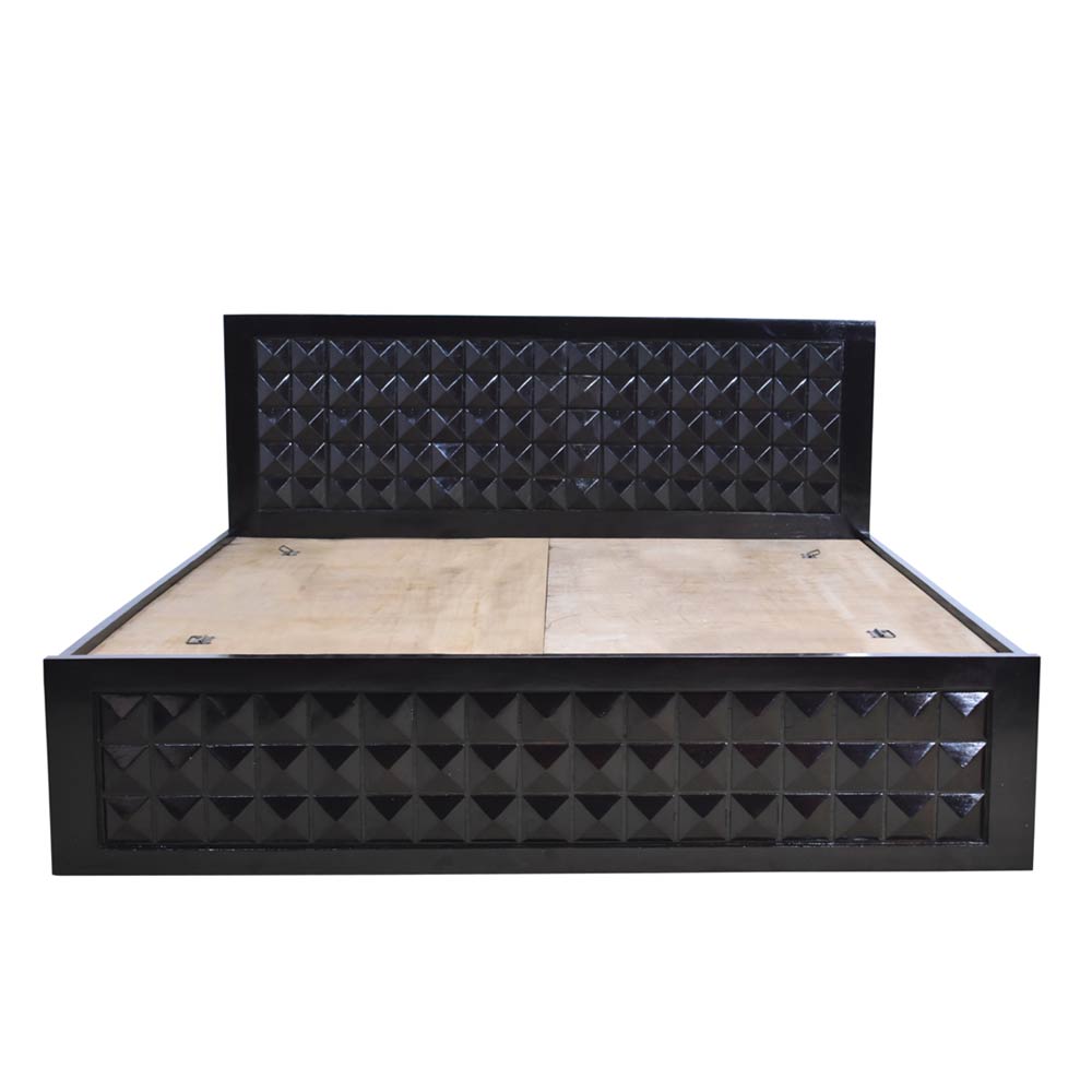 Catalina Sheesham Wood Diamond Bed with Storage