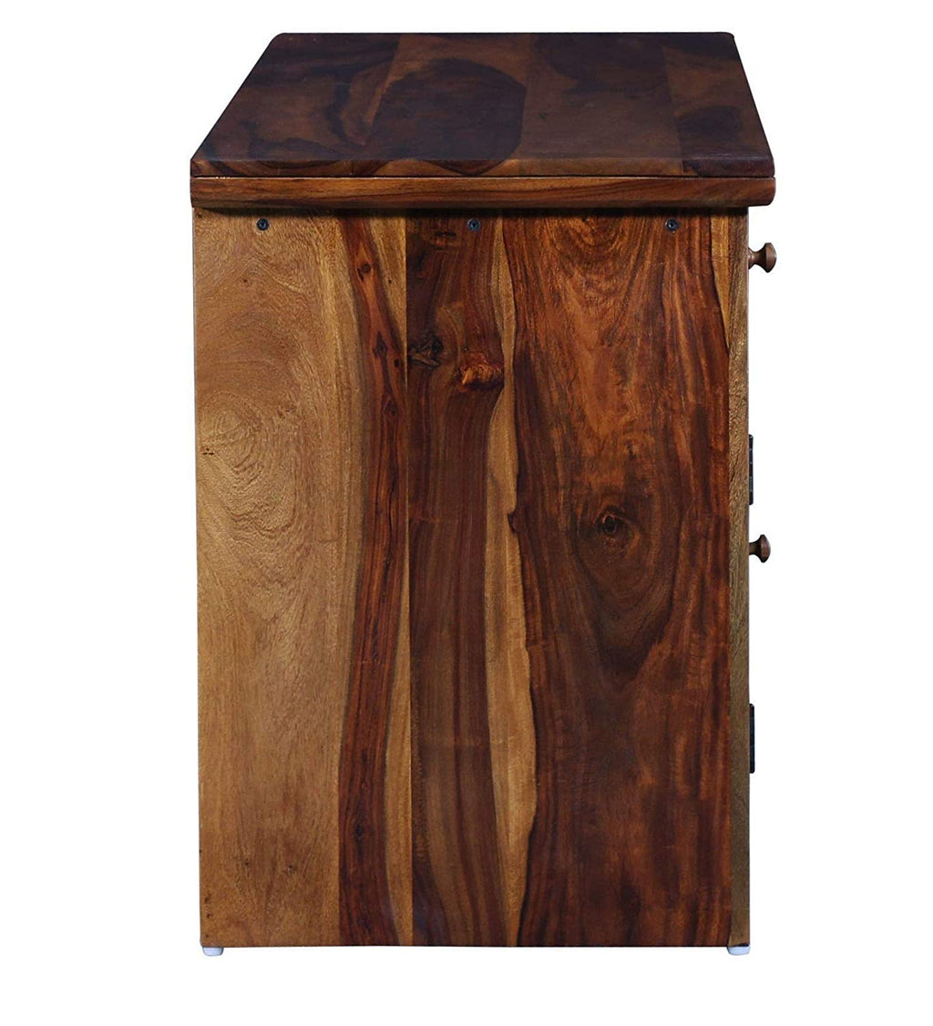 Hadley Sheesham Wood Study and Office Table With Natural Honey Finish