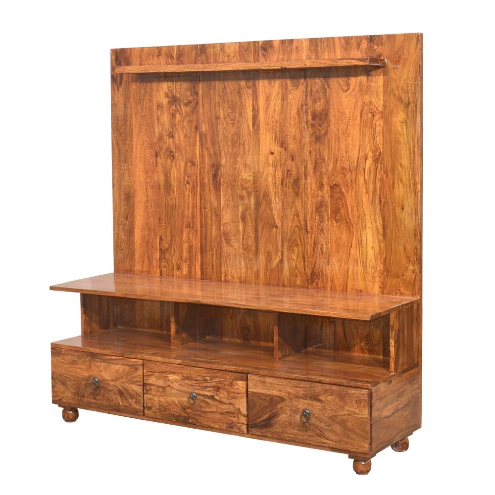 Amirah WOODEN TV & LED STAND CUM SHELF