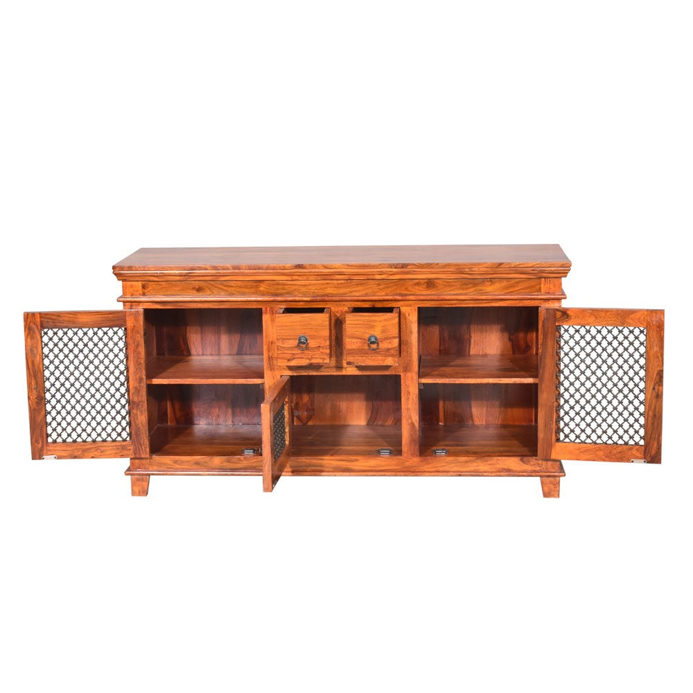 Romina Sheesham Wood Jali Sideboard Cabinet