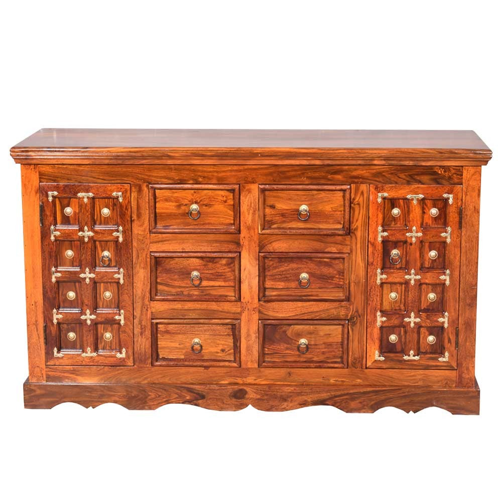 Bianca wooden Brass Sideboard