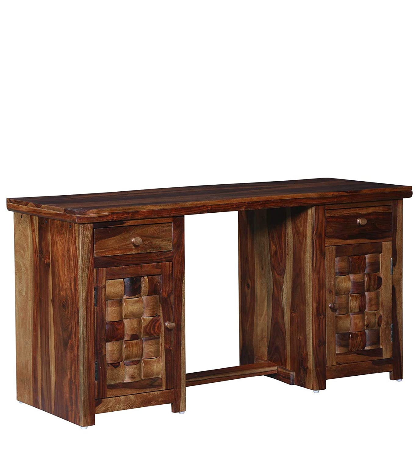 Hadley Sheesham Wood Study and Office Table With Natural Honey Finish
