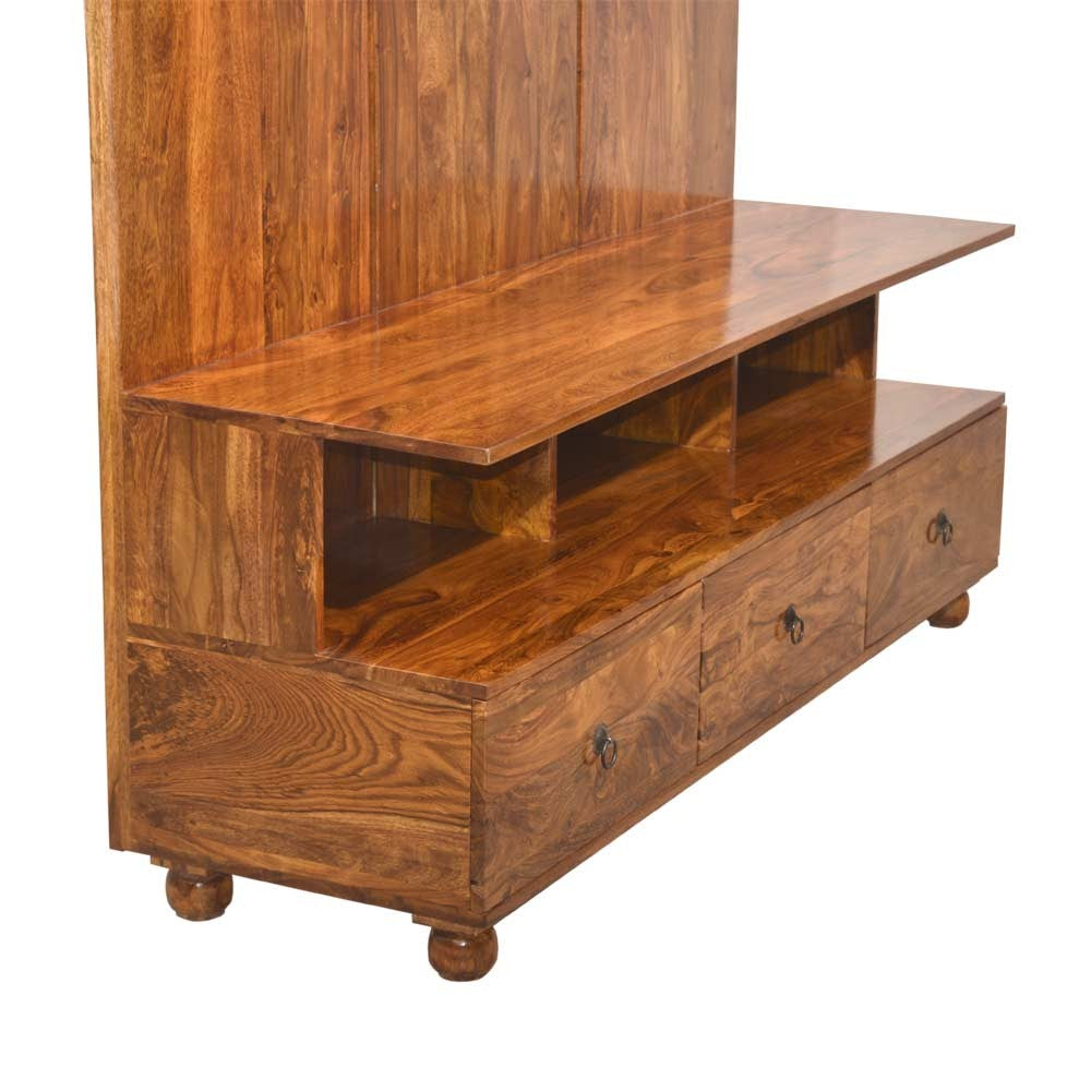 Amirah WOODEN TV & LED STAND CUM SHELF