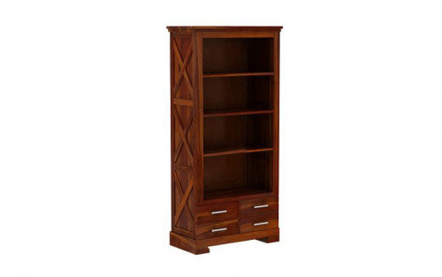 Valeria Sheesham Wooden 4 Drawer Bookshelf