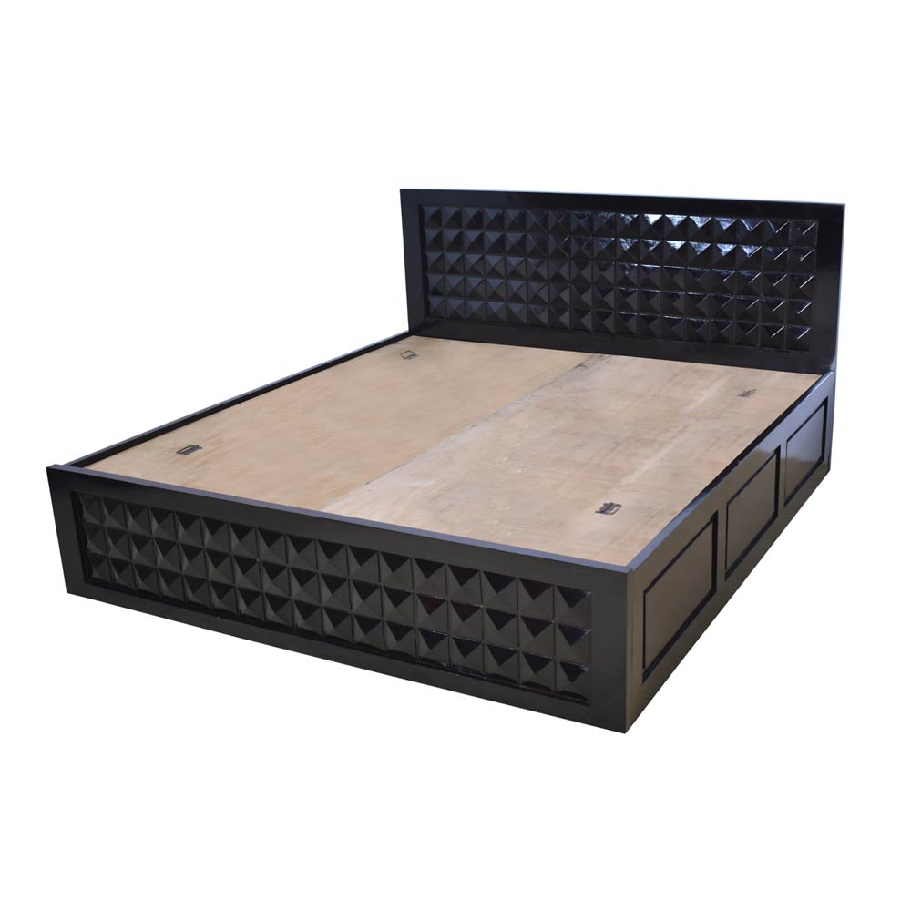 Catalina Sheesham Wood Diamond Bed with Storage