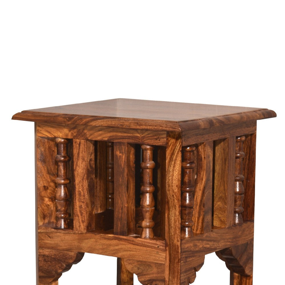 Ellianna Sheesham Wooden Lamp Stand