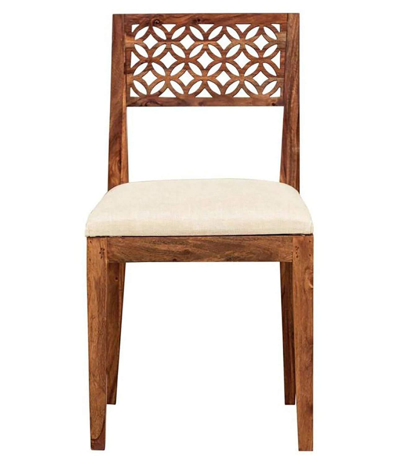 Sienna Wood 6 Seater Dining Set with Chair for Dining Room Natural Color