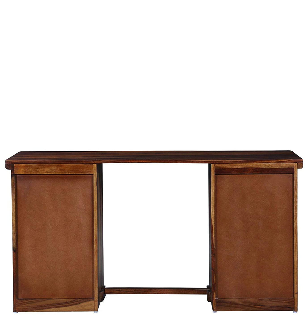 Hadley Sheesham Wood Study and Office Table With Natural Honey Finish