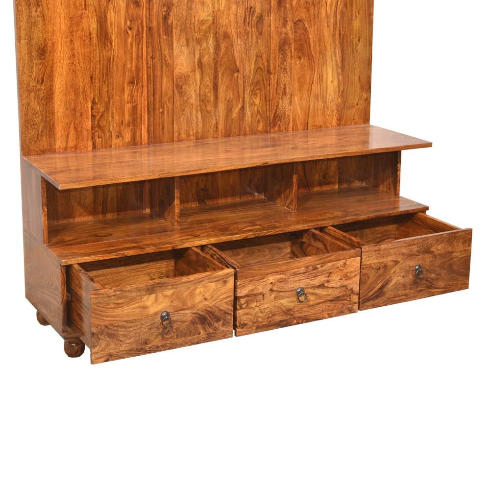 Amirah WOODEN TV & LED STAND CUM SHELF