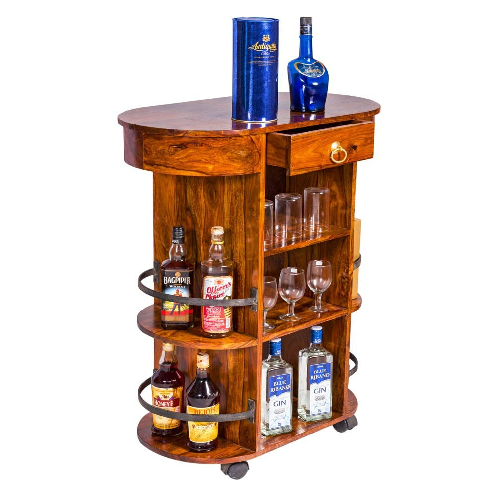 Adriana Sheesham Wood Trolley/Bar