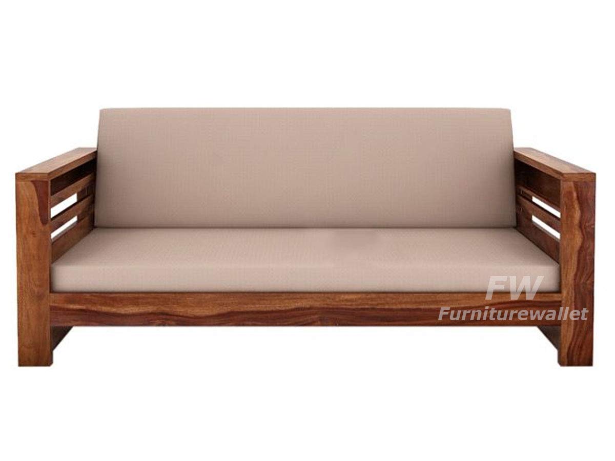 Brianna Sheesham Wood Sofa Set for Living Room Without Pillow