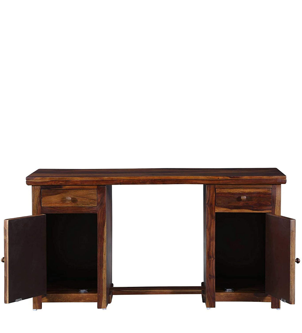 Hadley Sheesham Wood Study and Office Table With Natural Honey Finish