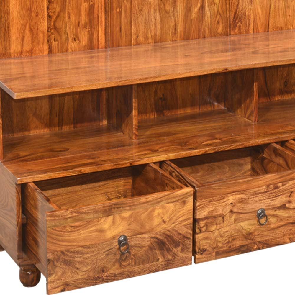 Amirah WOODEN TV & LED STAND CUM SHELF