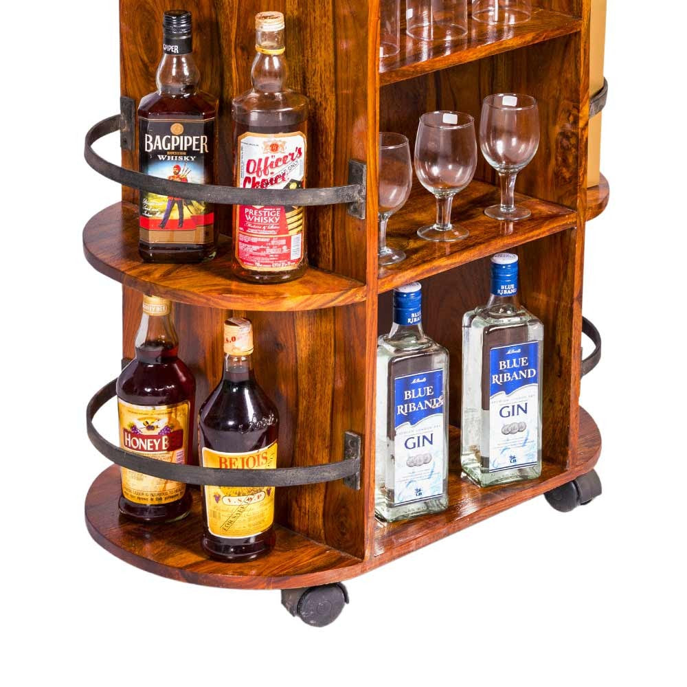 Adriana Sheesham Wood Trolley/Bar