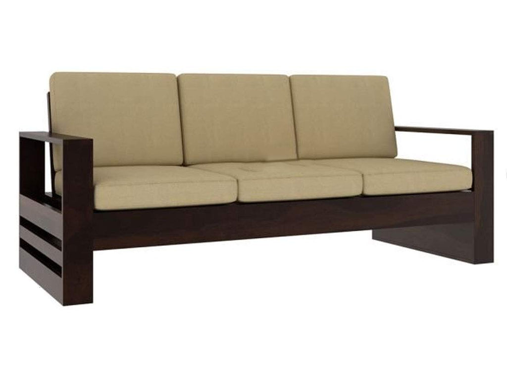 Oakley Sheesham Wooden 5 Seater Sofa Set for Living Room Without Pillow