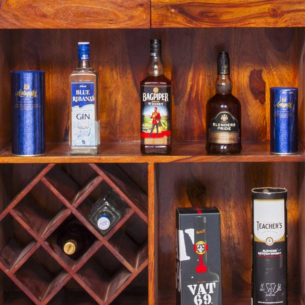 Rebecca Sheesham Wood Bar Cabinet