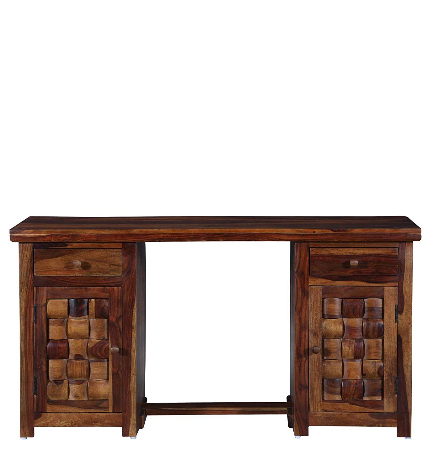Hadley Sheesham Wood Study and Office Table With Natural Honey Finish