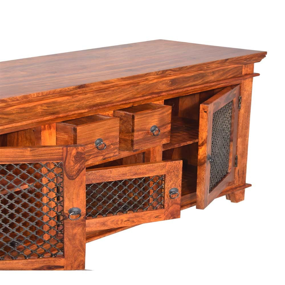 Romina Sheesham Wood Jali Sideboard Cabinet