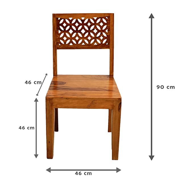 Jazz Wood 4 Seater Dining Set with Chair for Dining Room Honey Color