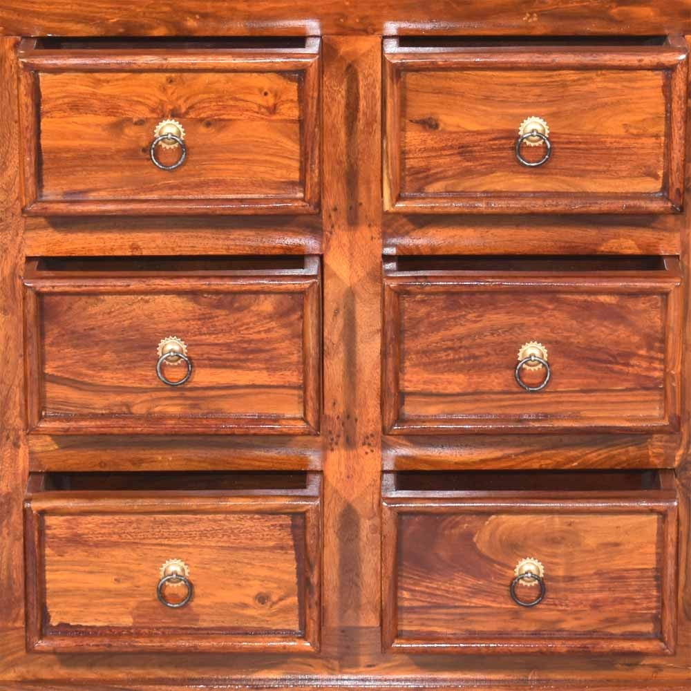 Bianca wooden Brass Sideboard