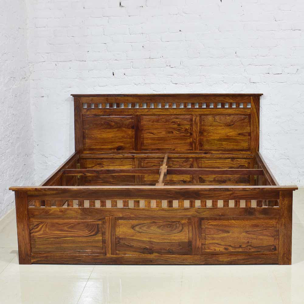 Deborah Sheesham Wood Kuber Bed with Storage