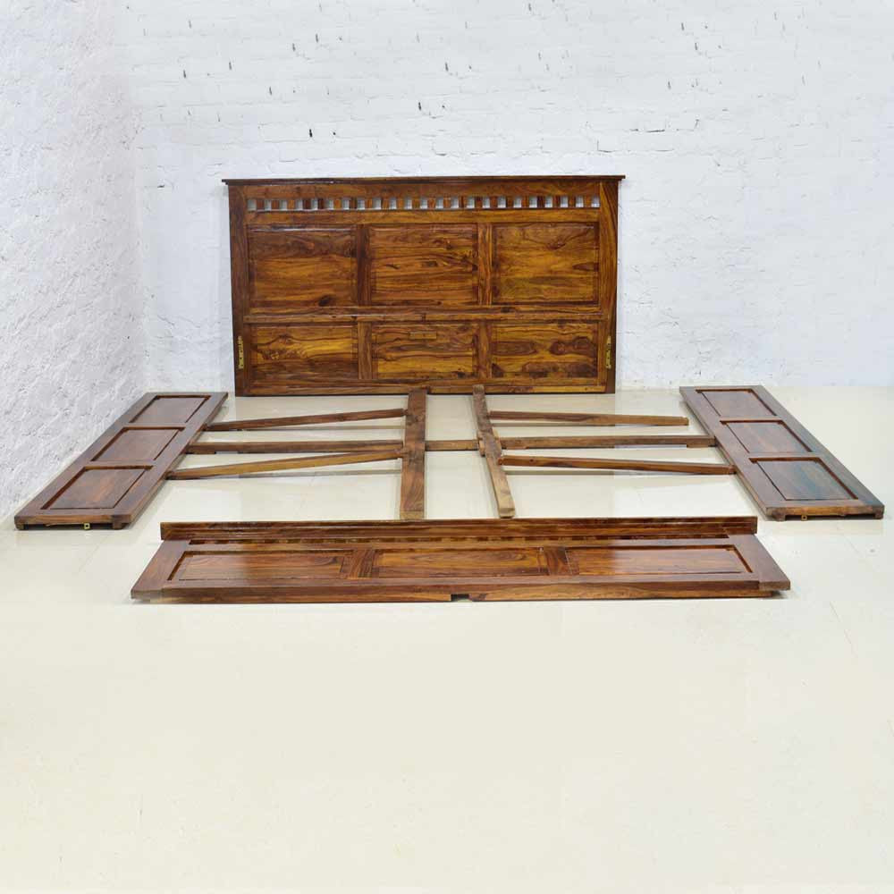 Deborah Sheesham Wood Kuber Bed with Storage