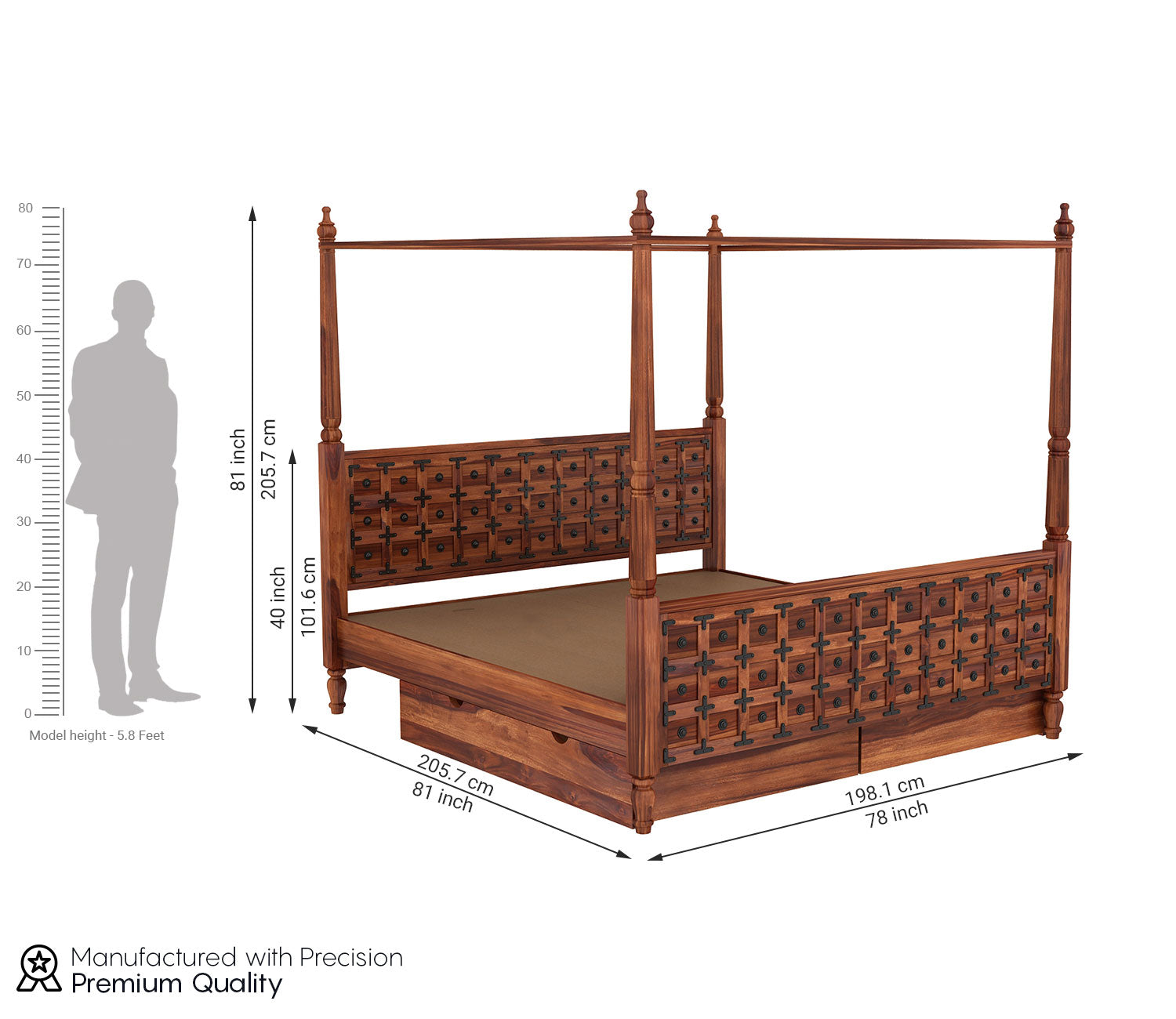 Edgar Poster Bed With Storage
