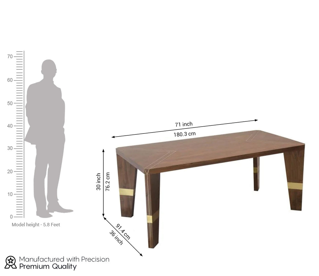 Wildebeest Teak Wood 6 Seater Dining Table