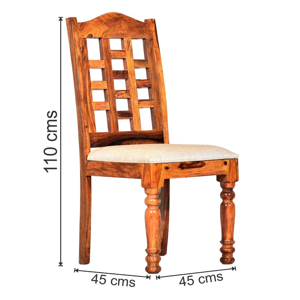 Lilith Wood Zenith Sheesham Dining Table and Chair