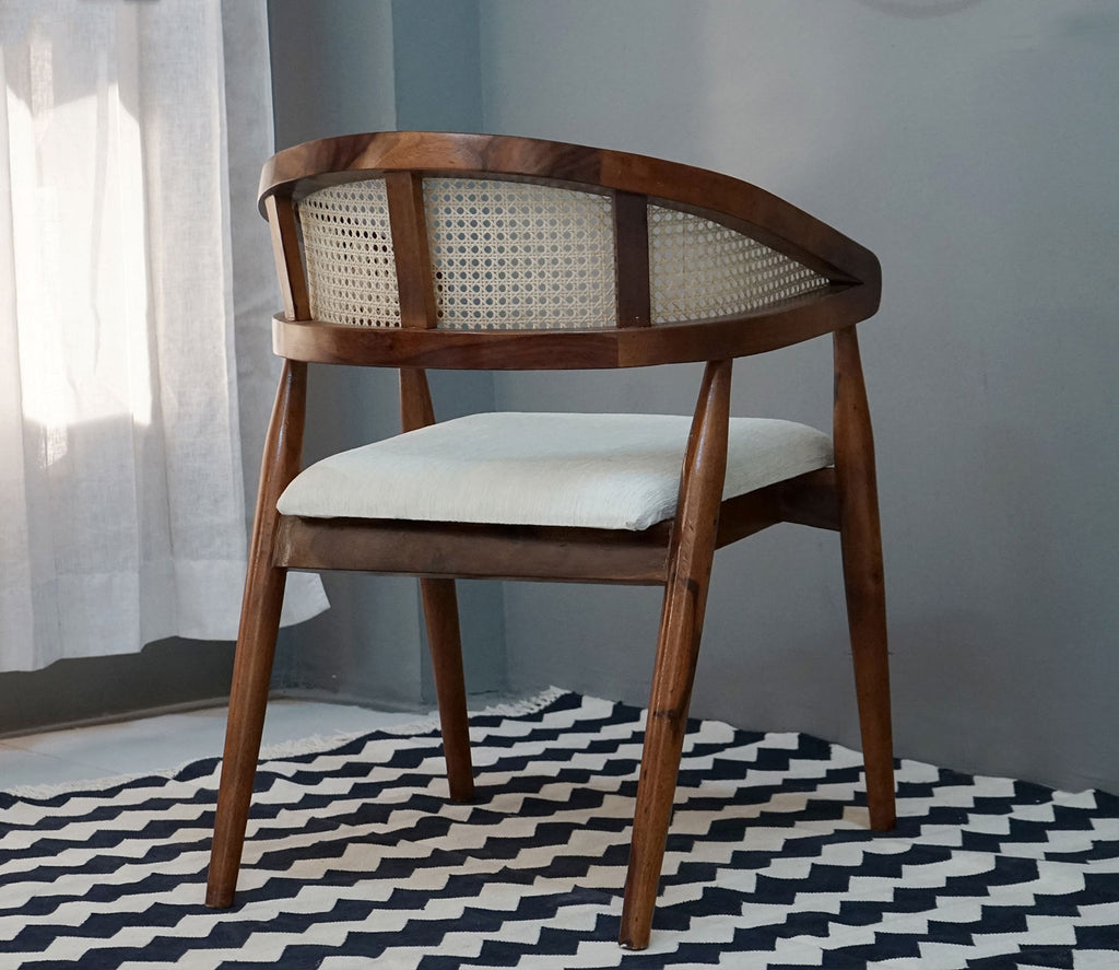 Juniper Curved Arm Chair with Cane - Set of 2