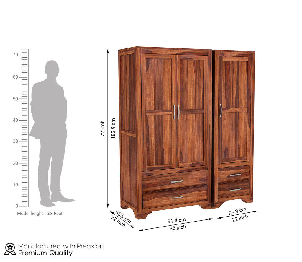 Angelo 3 Door Multi-Utility Wardrobe