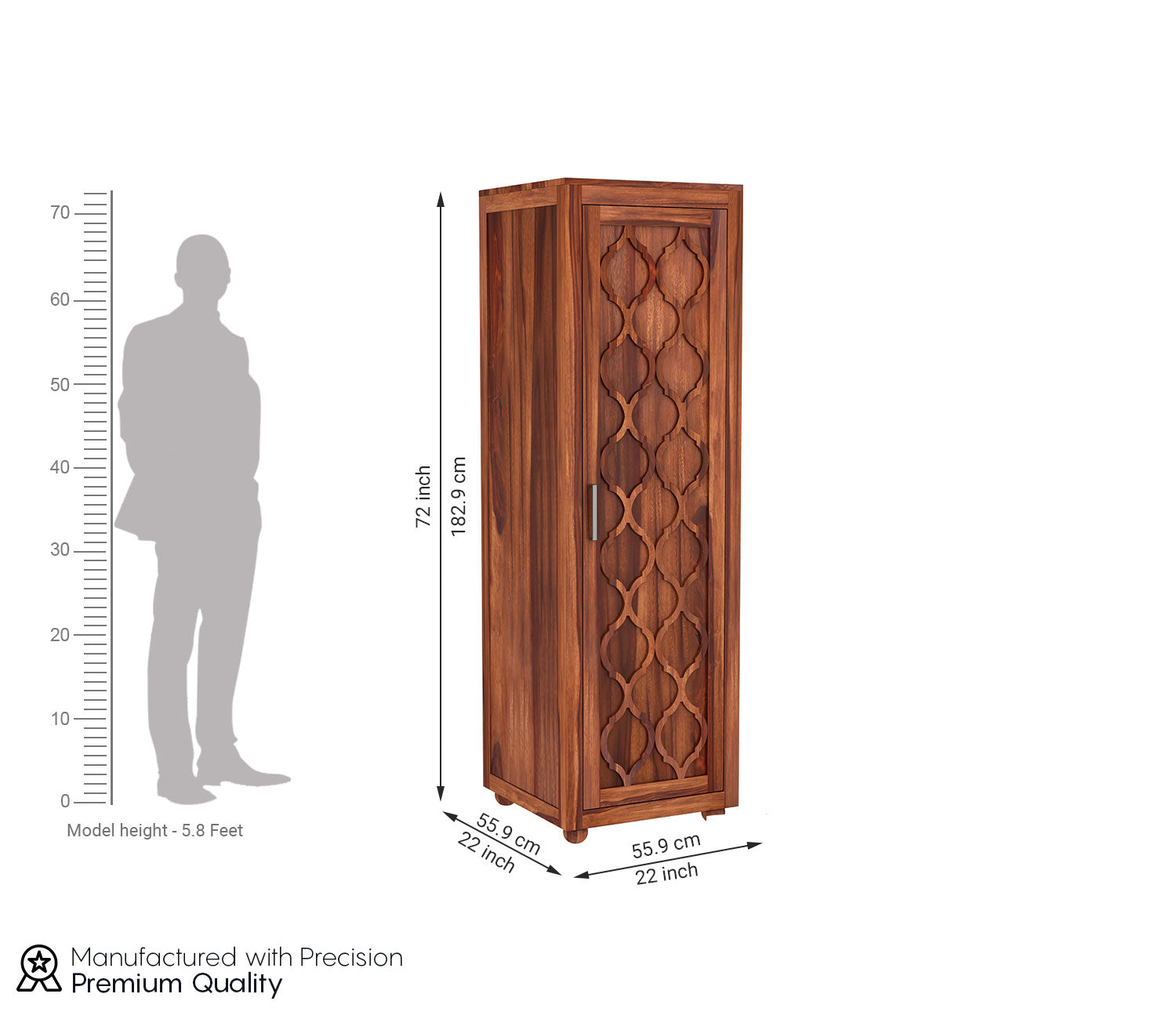 Francisco 1 Door Multi-Utility Wardrobe
