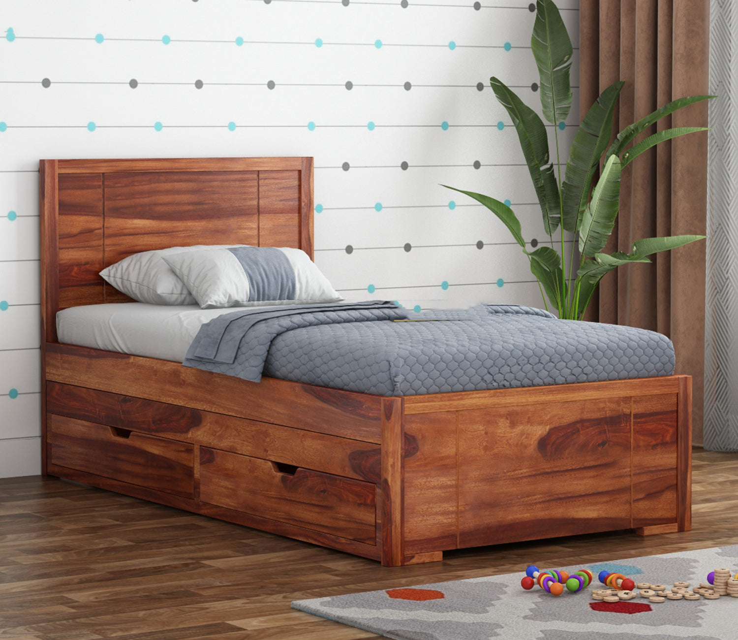 Cameron Kids Trundle Bed With Storage