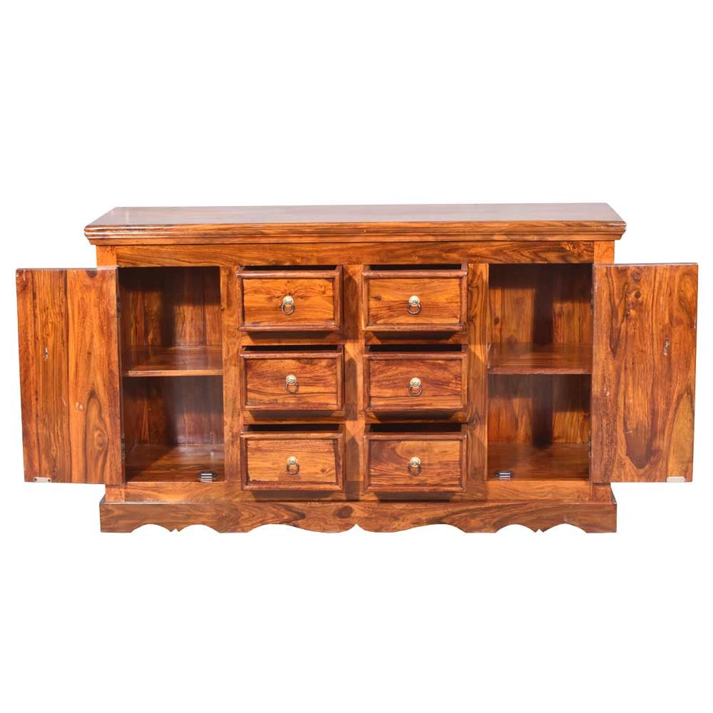 Bianca wooden Brass Sideboard