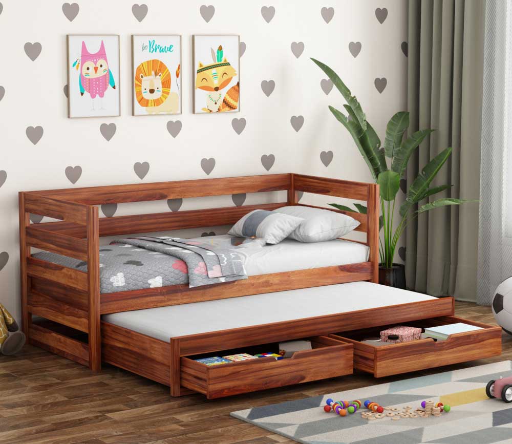 Isaiah Kids Trundle Bed With Storage