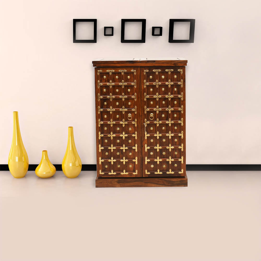 Cadence Design Brass Bar Cabinet