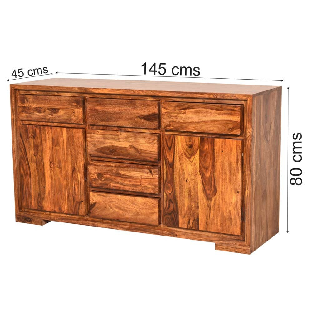 Tatum Solid Wood Sideboard Six Drawers