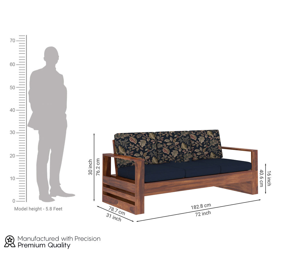 Lewis Wooden 5 Seater Sofa Set