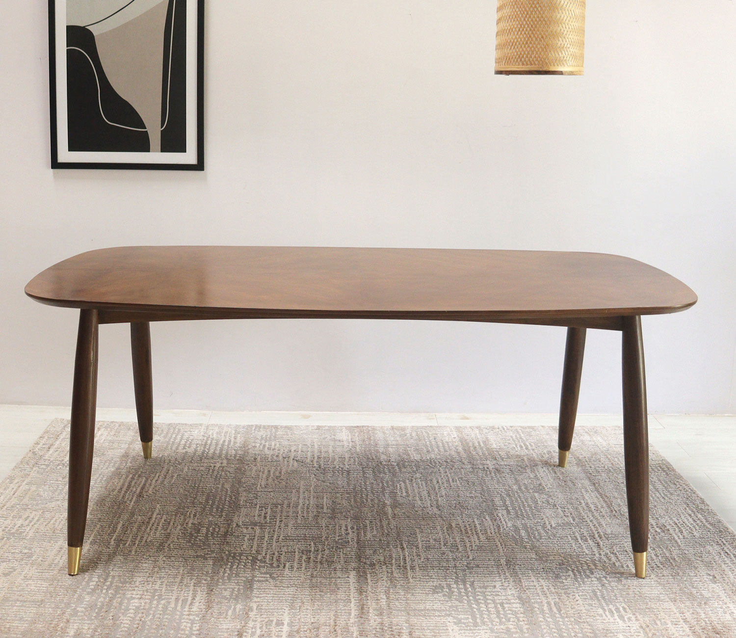 Shortcake Teak Wood 6 seater Dining Table