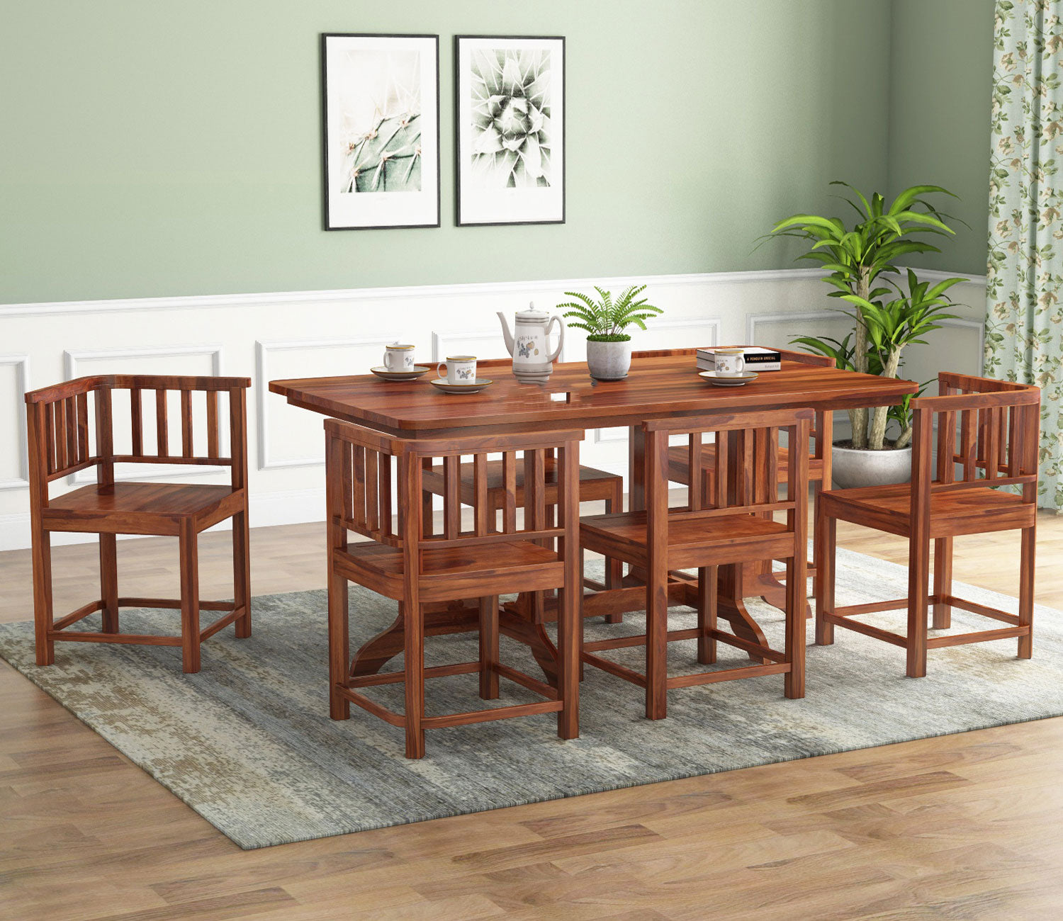Dove 6 Seater Sheesham Wood Dining Set