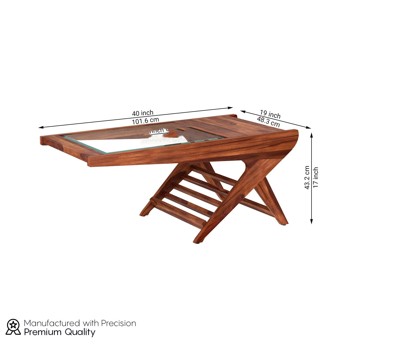 Natalia Glass Top Coffee Table