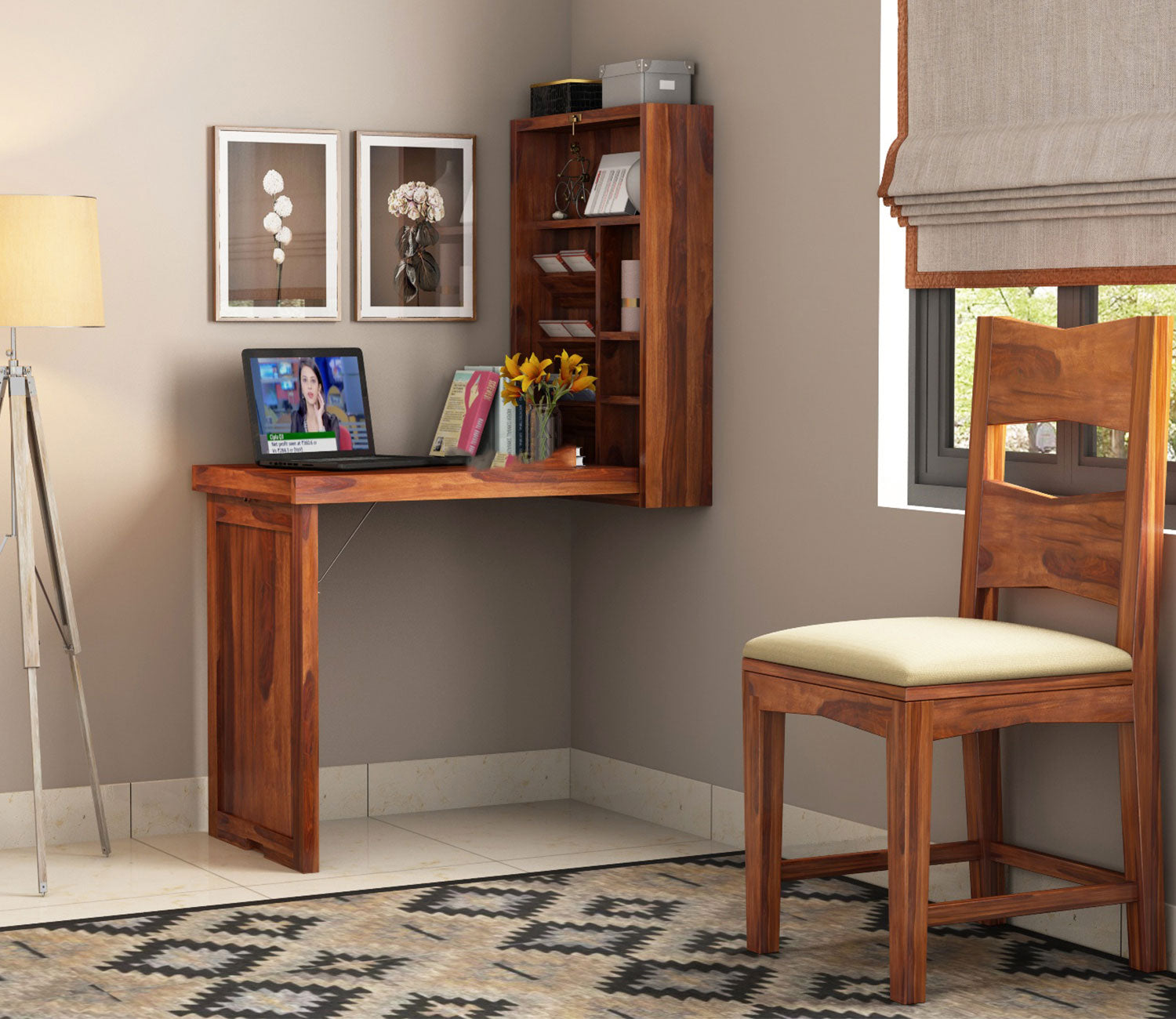 Grace Foldable Wall Mounted Table with Storage