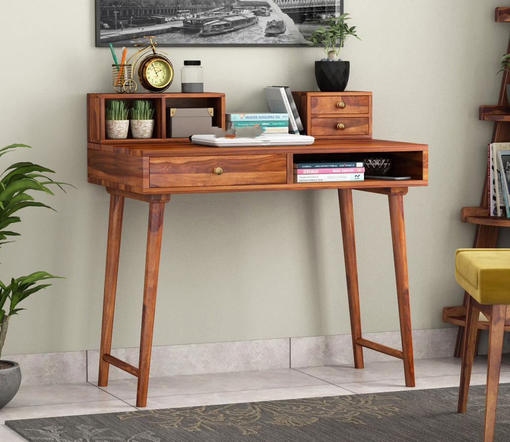 Eliana Study Table with Table-Top Storage