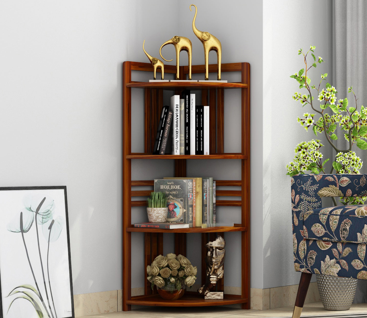 Kamden Corner Bookshelf