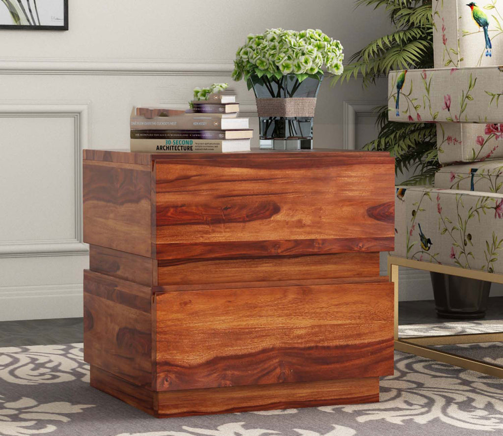 Cayden Sheesham Wood Chest of 2 Drawers