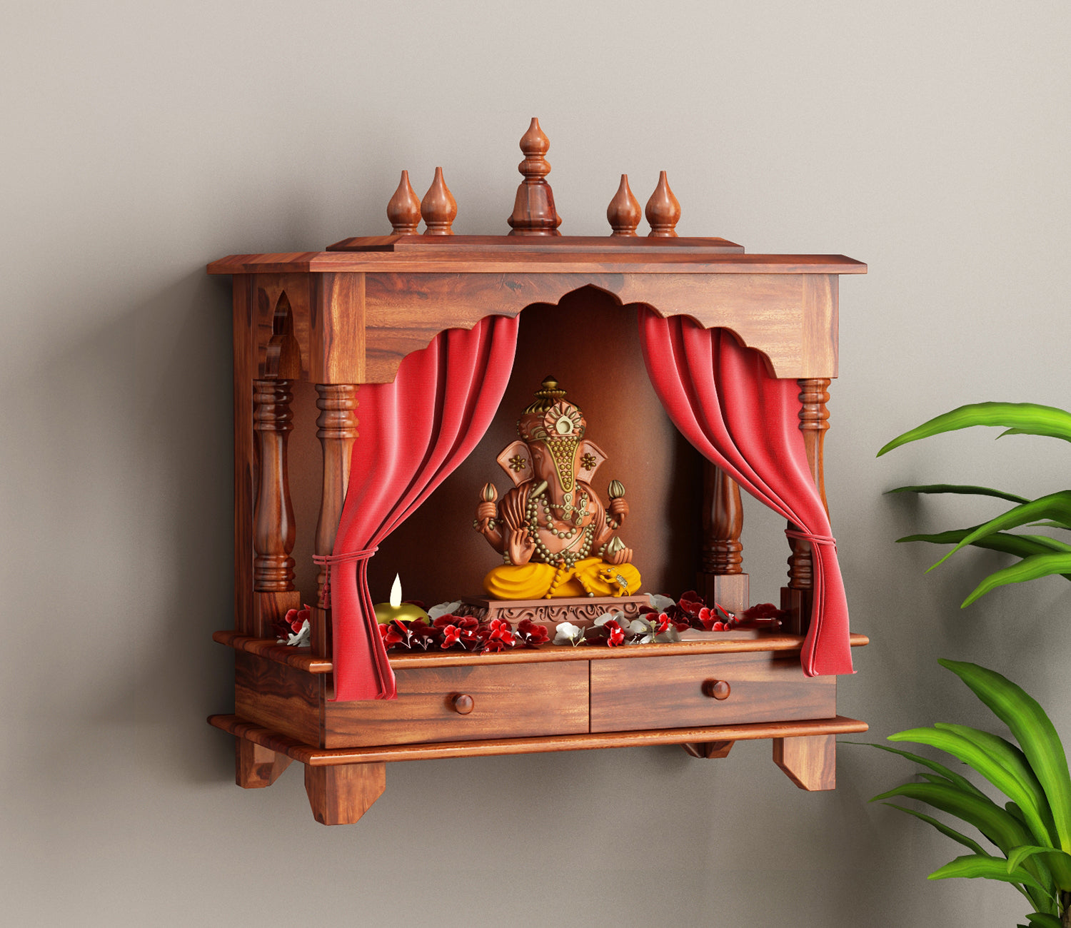 Zaire Wall Mounted Home Temple