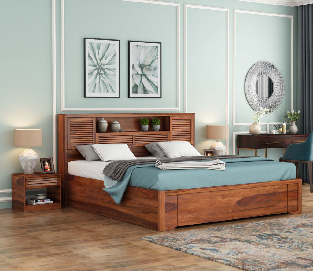 Royce Sheesham Wood Bed With Storage Drawers