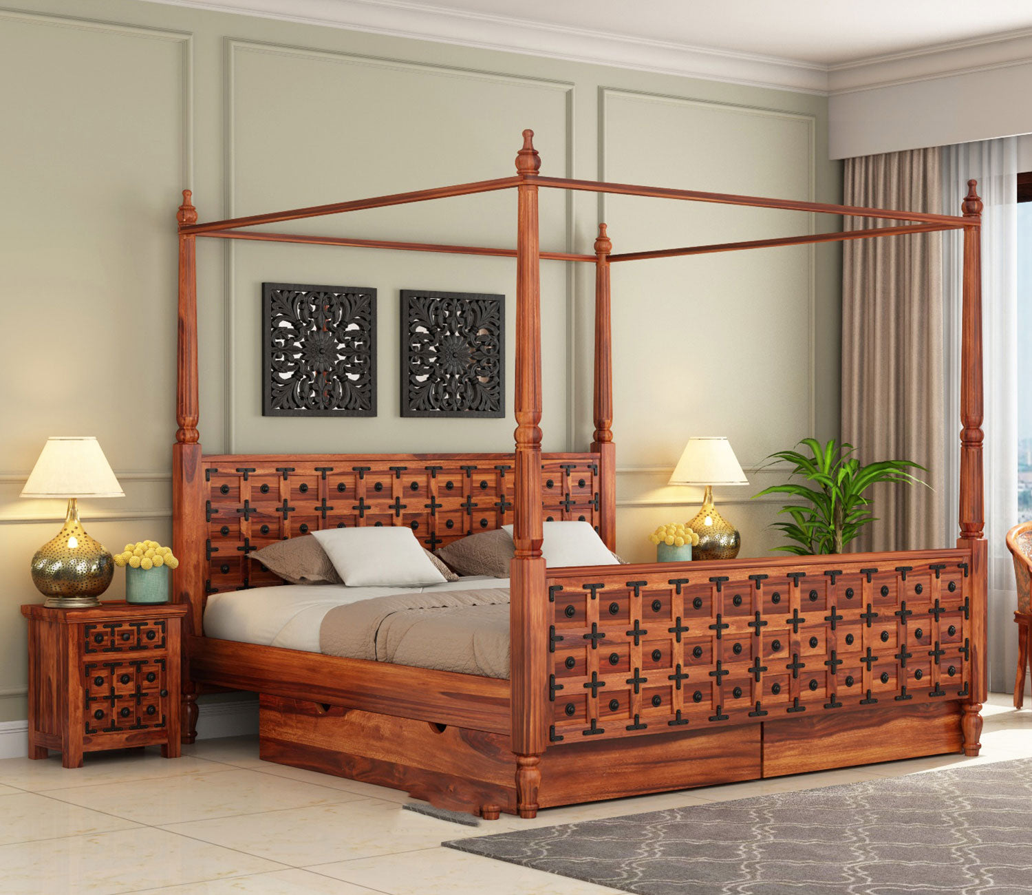 Edgar Poster Bed With Storage