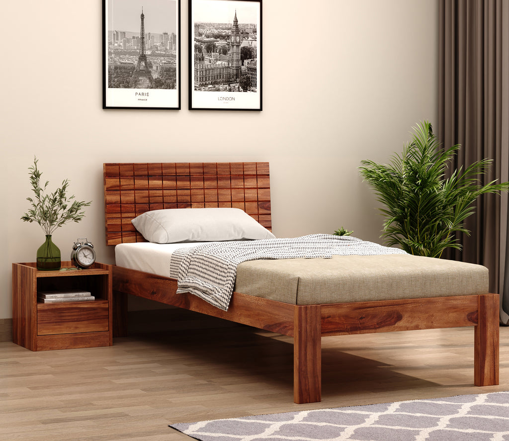 Santino Sheesham Wood Without Storage Bed