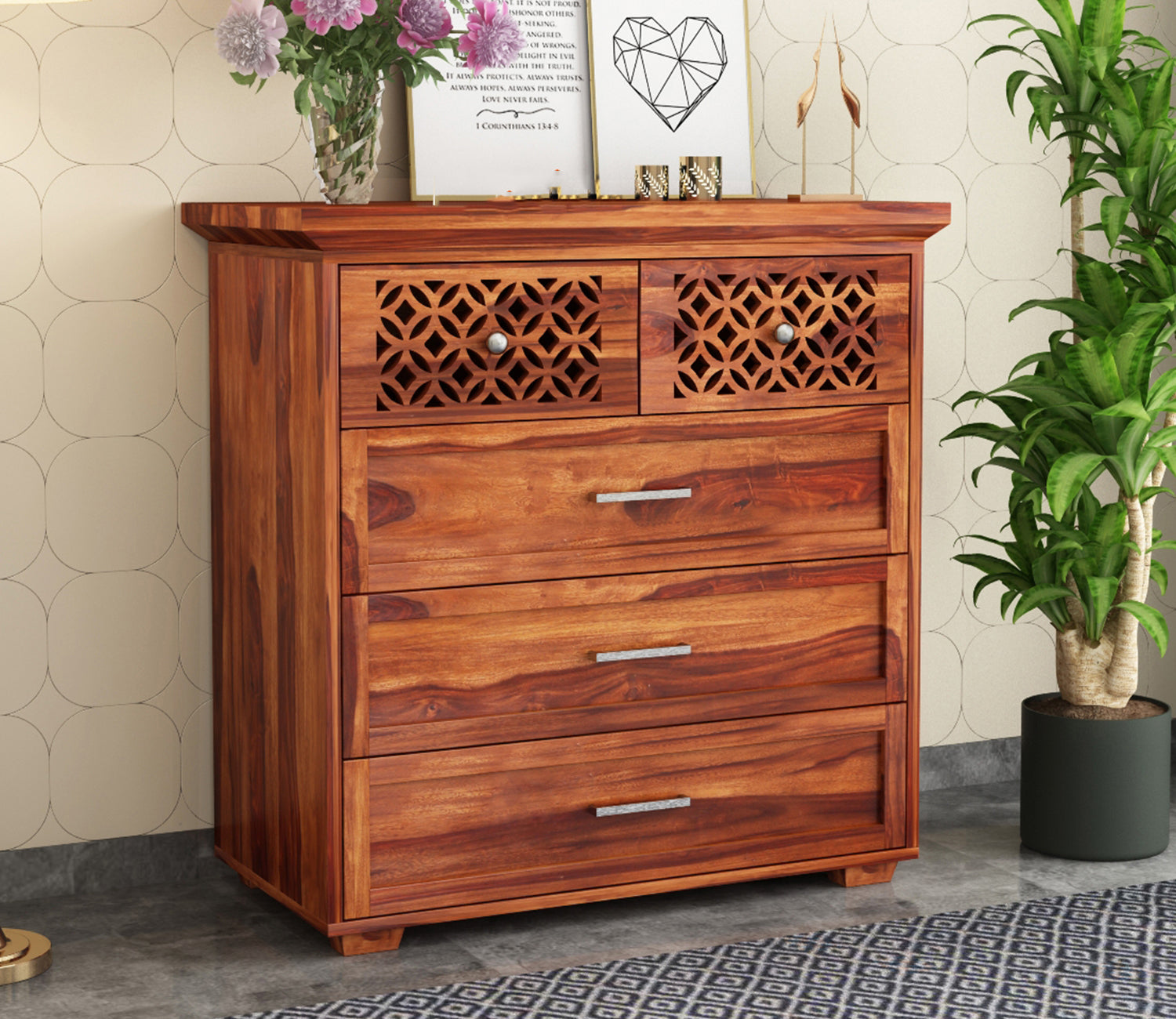 Fernando 5-Drawer Wooden Chest Of Drawers